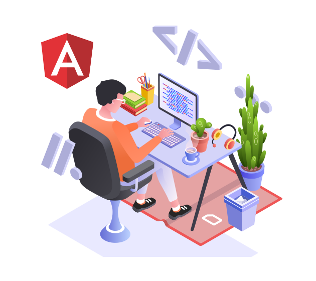 Graphic of AngularJS Developer for Hire